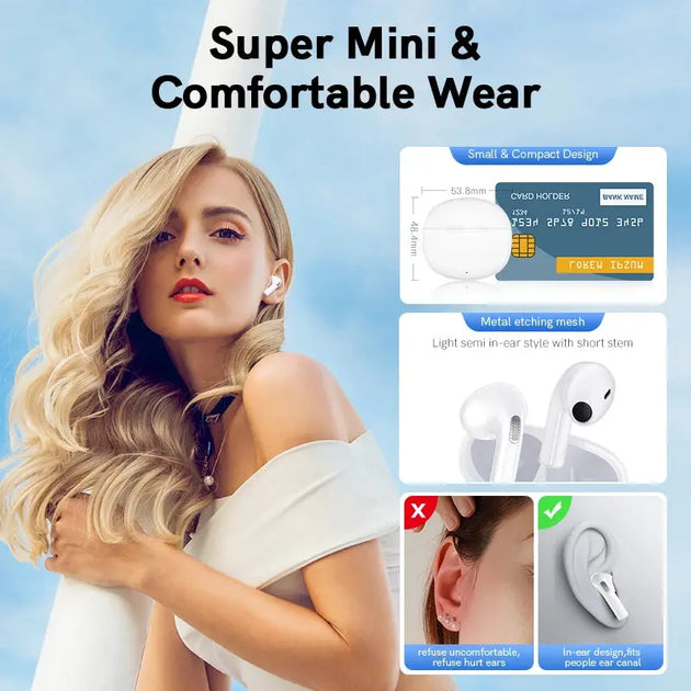 QCY T20 Bluetooth 5.3 TWS Earbuds with 68ms Low Latency and HD Call Quality Ryglobal
