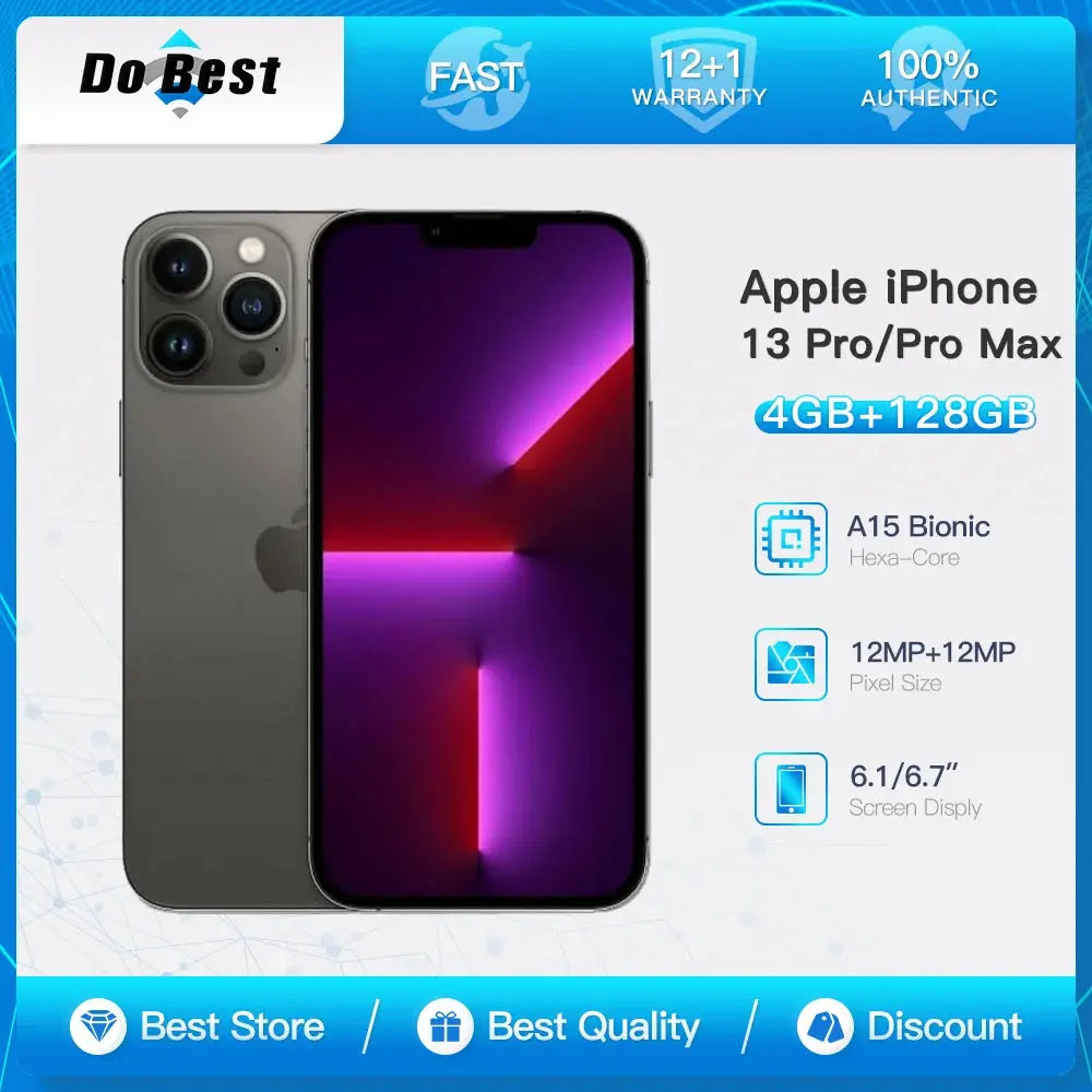 Apple iPhone 13 Pro/13 Pro Max 5G Unlocked Smartphone - 6.1"/6.7" Super Retina OLED, A15 Bionic Mobile shop