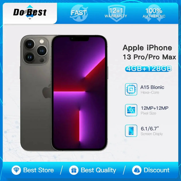 Apple iPhone 13 Pro/13 Pro Max 5G Unlocked Smartphone - 6.1"/6.7" Super Retina OLED, A15 Bionic Mobile shop
