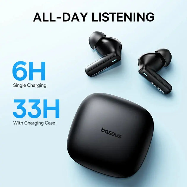 Baseus Bowie E19 Wireless Earphones - Bluetooth 5.3, Big Bass, IPX5 Waterproof, 33H Battery Life Ryglobal