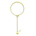 Adjustable Heart O - Ring Punk Rock Cuban Chain Necklace – Lariat Y - Style Necklace with Key & Heart Lock Pendant - Mobile shop