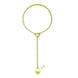 Adjustable Heart O - Ring Punk Rock Cuban Chain Necklace – Lariat Y - Style Necklace with Key & Heart Lock Pendant - Mobile shop