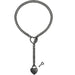 Adjustable Heart O - Ring Punk Rock Cuban Chain Necklace – Lariat Y - Style Necklace with Key & Heart Lock Pendant - Mobile shop