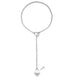 Adjustable Heart O - Ring Punk Rock Cuban Chain Necklace – Lariat Y - Style Necklace with Key & Heart Lock Pendant - Mobile shop