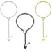 Adjustable Heart O - Ring Punk Rock Cuban Chain Necklace – Lariat Y - Style Necklace with Key & Heart Lock Pendant - Mobile shop