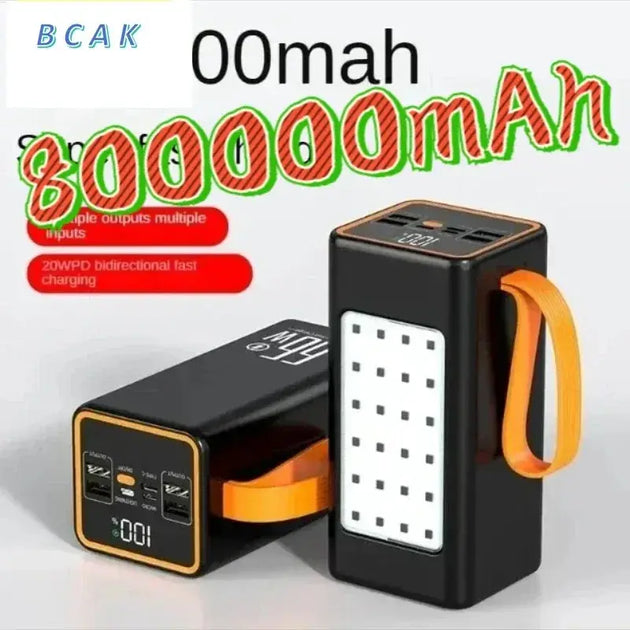 BCAK Super Large Capacity Fast Charging Power Bank with LED Lamp Ryglobal