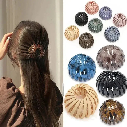 Bird Nest Shaped Ponytail Hair Clip – Magic Lazy Braider Hairpin for Women - Mobile shop