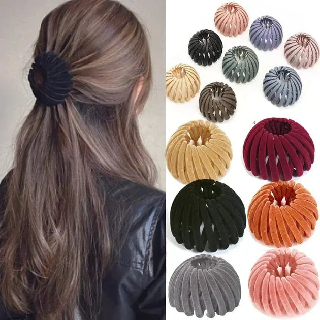 Bird Nest Shaped Ponytail Hair Clip – Magic Lazy Braider Hairpin for Women - Mobile shop
