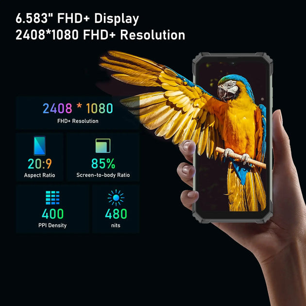 Blackview Phone BV7100,13000mAh 33W Fast Charge,10GB+128GB/1TB Expand Rugged Phone, 6.58" FHD+ 1080*2408, IP69K Waterproof Smartphone, NFC/OTG/Glove Mode, Rugged Smartphone Face/Fingerprint Unlocked - Mobile shop