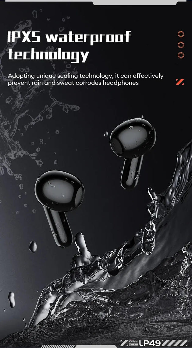 Lenovo LP49 Wireless Noise Cancelling Gaming Earbuds with Mic Mobile shop
