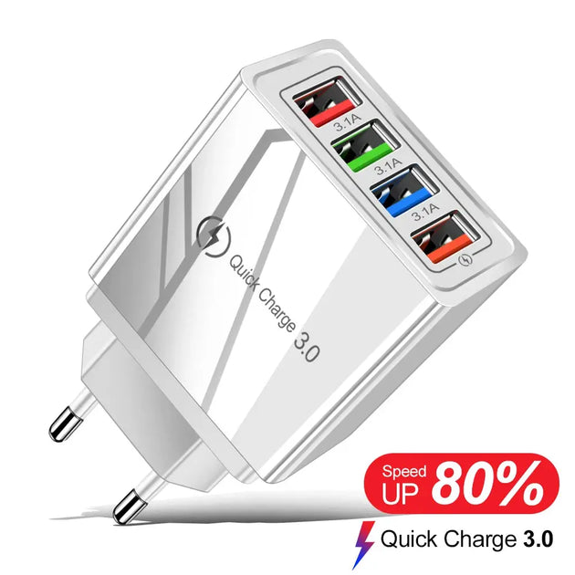EOENKK Quick Charge 3.0 USB Wall Charger for iPhone 15 Pro Max and Smartphones Ryglobal