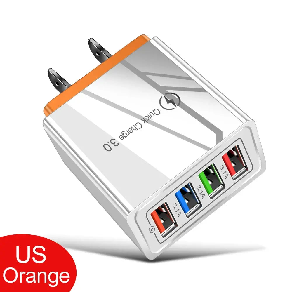 EOENKK Quick Charge 3.0 USB Wall Charger for iPhone 15 Pro Max and Smartphones Ryglobal