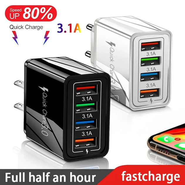 EOENKK Quick Charge 3.0 USB Wall Charger for iPhone 15 Pro Max and Smartphones Ryglobal