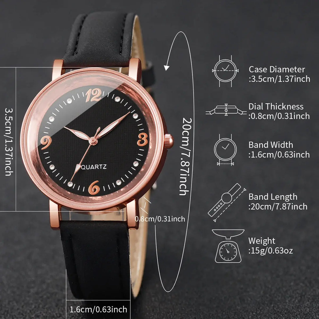 Fashion Arabic Dial Women's Casual Leather Watch Mobile shop