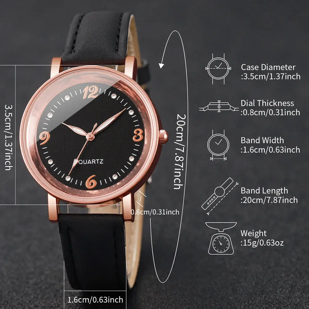 Fashion Arabic Dial Women's Casual Leather Watch Mobile shop