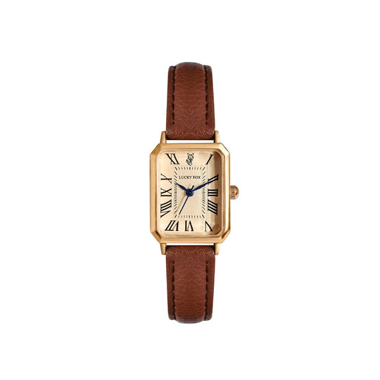 Retro Square Leather Strap Quartz Watch for Women Mobile shop