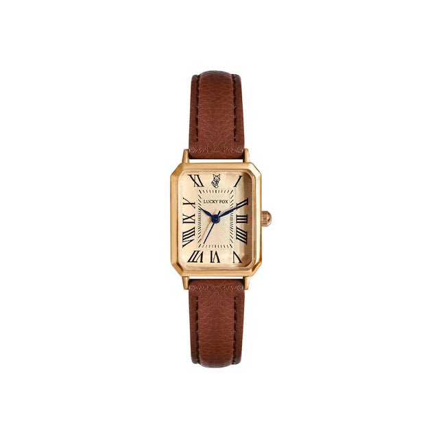 Retro Square Leather Strap Quartz Watch for Women Mobile shop