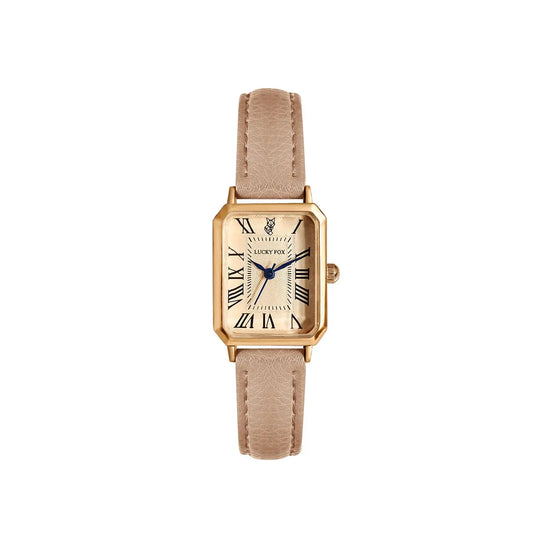 Retro Square Leather Strap Quartz Watch for Women Mobile shop