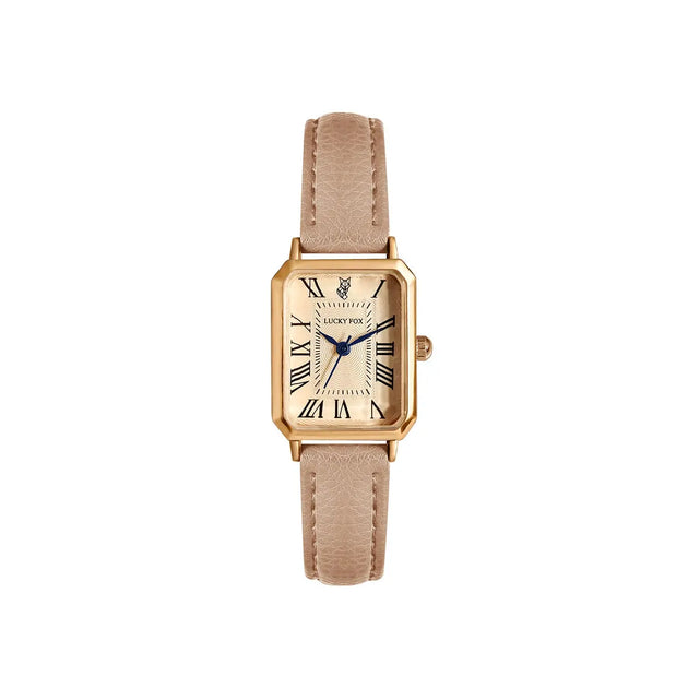Retro Square Leather Strap Quartz Watch for Women Mobile shop