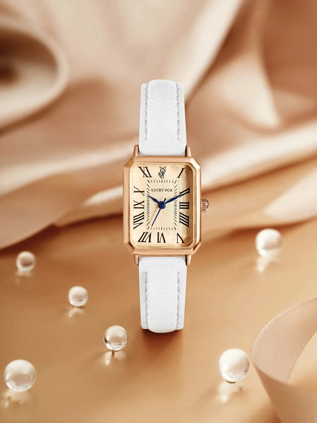 Retro Square Leather Strap Quartz Watch for Women Mobile shop