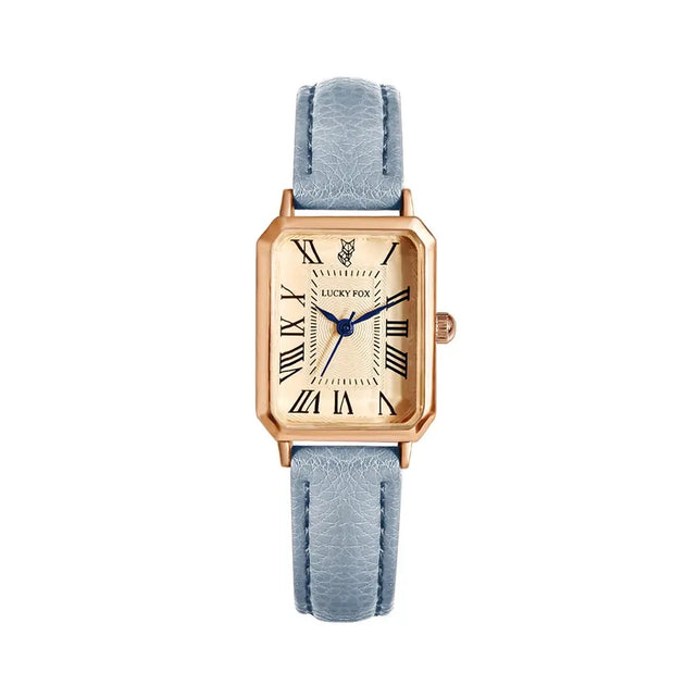 Retro Square Leather Strap Quartz Watch for Women Mobile shop