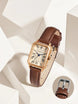 Retro Square Leather Strap Quartz Watch for Women Mobile shop