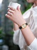 Retro Square Leather Strap Quartz Watch for Women Mobile shop