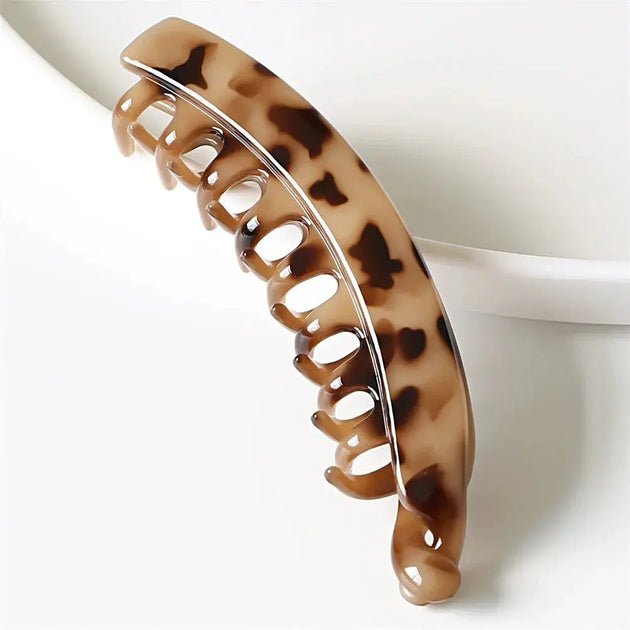 Frosted Solid Color Banana Hair Clips – Fashion Ponytail Barrettes & Hair Claws for Women - Mobile shop