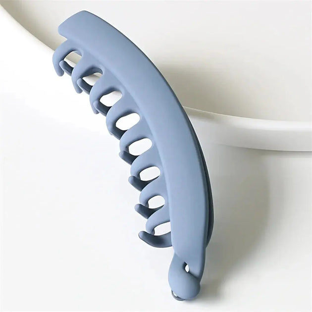 Frosted Solid Color Banana Hair Clips – Fashion Ponytail Barrettes & Hair Claws for Women - Mobile shop