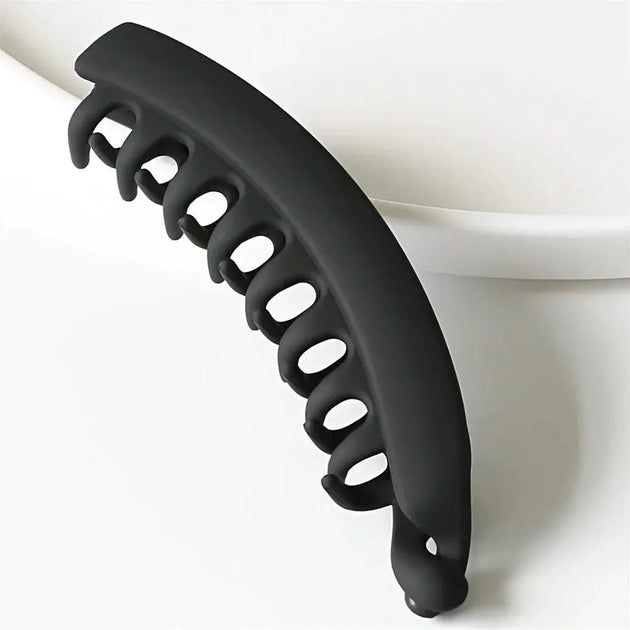 Frosted Solid Color Banana Hair Clips – Fashion Ponytail Barrettes & Hair Claws for Women - Mobile shop