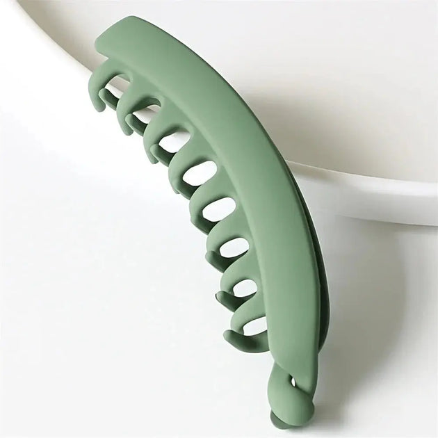 Frosted Solid Color Banana Hair Clips – Fashion Ponytail Barrettes & Hair Claws for Women - Mobile shop