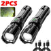 Heinast 2000LM Tactical LED Flashlight with USB Charging and Zoom Mobile shop