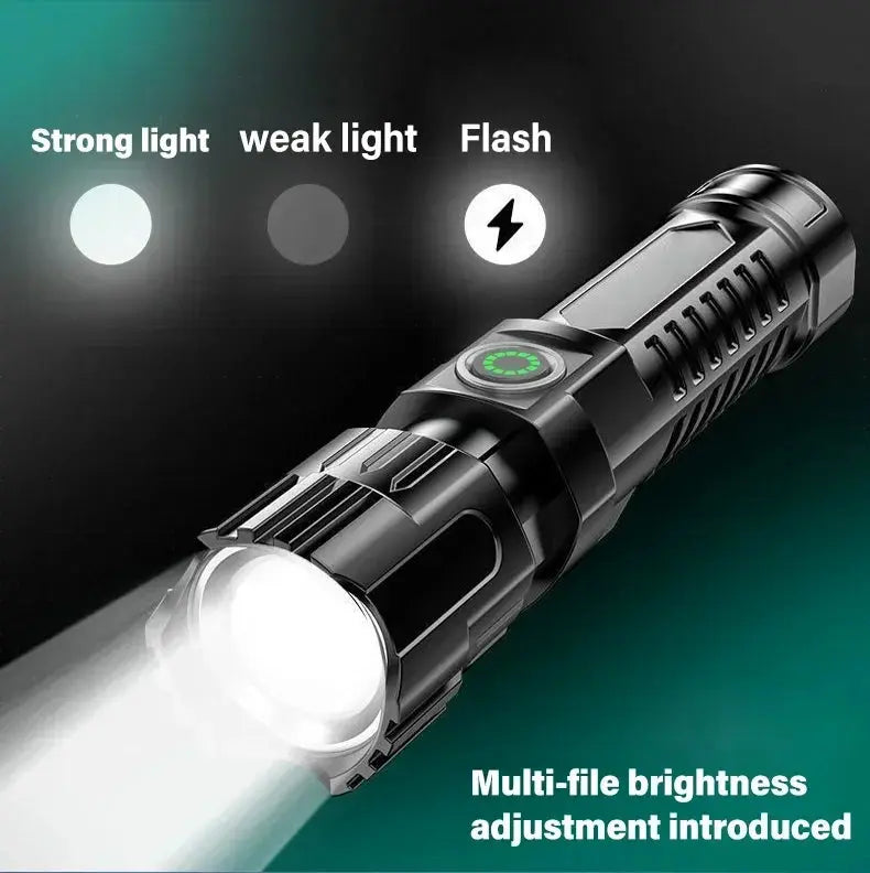 Heinast 2000LM Tactical LED Flashlight with USB Charging and Zoom Mobile shop