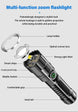 Heinast 2000LM Tactical LED Flashlight with USB Charging and Zoom Mobile shop