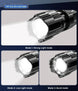 Heinast 2000LM Tactical LED Flashlight with USB Charging and Zoom Mobile shop