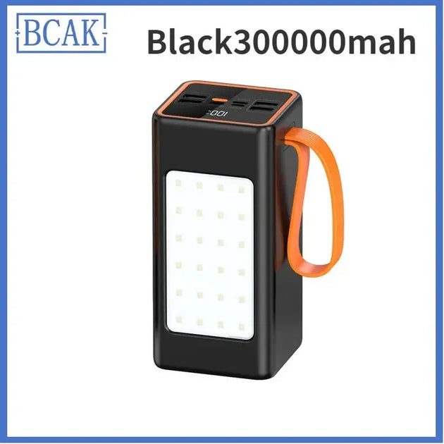 BCAK 50MAH Portable Power Bank with Fast Charging and Built-in Cable Ryglobal