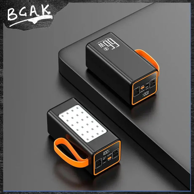 BCAK 50MAH Portable Power Bank with Fast Charging and Built-in Cable Ryglobal