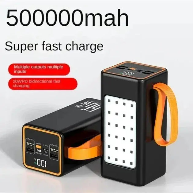 BCAK 50MAH Portable Power Bank with Fast Charging and Built-in Cable Ryglobal