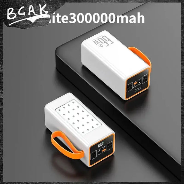 BCAK 50MAH Portable Power Bank with Fast Charging and Built-in Cable Ryglobal