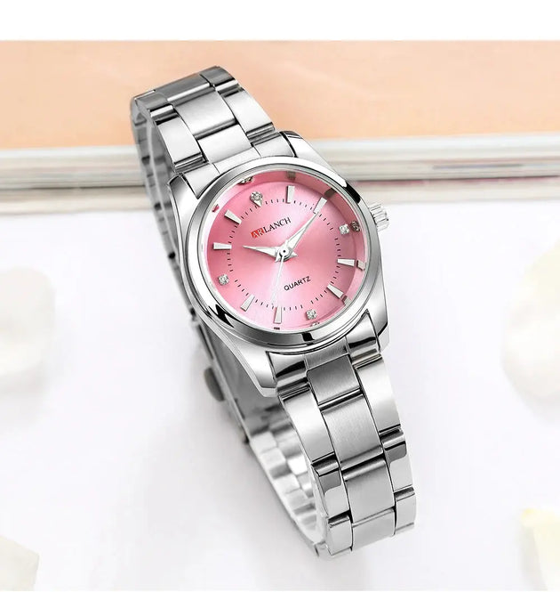 VA VA VOOM Luxury Minimalist Pink Rhinestone Women's Watch 29mm Mobile shop