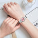 VA VA VOOM Luxury Minimalist Pink Rhinestone Women's Watch 29mm Mobile shop