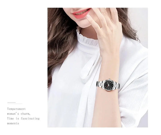 VA VA VOOM Luxury Minimalist Pink Rhinestone Women's Watch 29mm Mobile shop