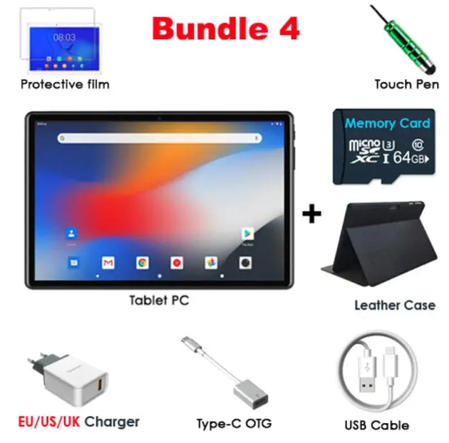 idoshow 10.1 Inch Octa Core Tablet PC with 8GB RAM and 64GB Storage, Android 12, 4G LTE Ryglobal