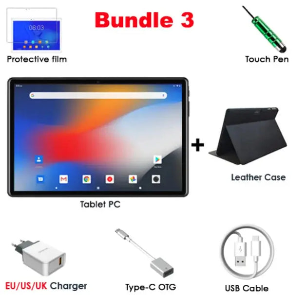 idoshow 10.1 Inch Octa Core Tablet PC with 8GB RAM and 64GB Storage, Android 12, 4G LTE Ryglobal