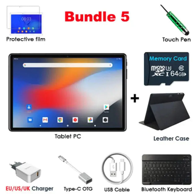 idoshow 10.1 Inch Octa Core Tablet PC with 8GB RAM and 64GB Storage, Android 12, 4G LTE Ryglobal