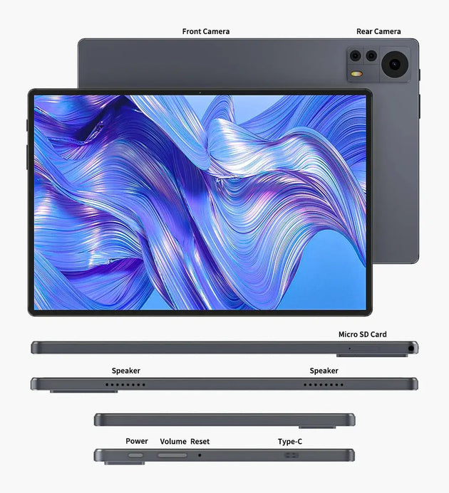 idoshow 10.1 Inch Octa Core Tablet PC - 8GB RAM, 64GB ROM, 4G LTE, Android 12 Ryglobal