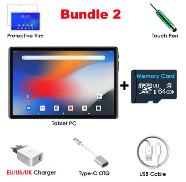 idoshow 10.1 Inch Octa Core Tablet PC - 8GB RAM, 64GB ROM, 4G LTE, Android 12 Ryglobal