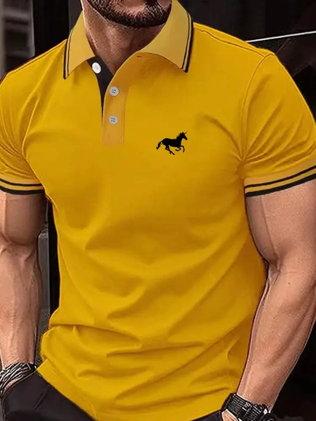 DINGSHITE Men’s Classic Short Sleeve Casual Polo Shirt S-3XL Mobile shop