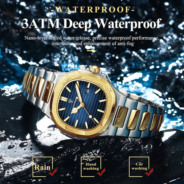 POEDAGAR Luxury Waterproof Luminous Square Quartz Watch for Women Mobile shop