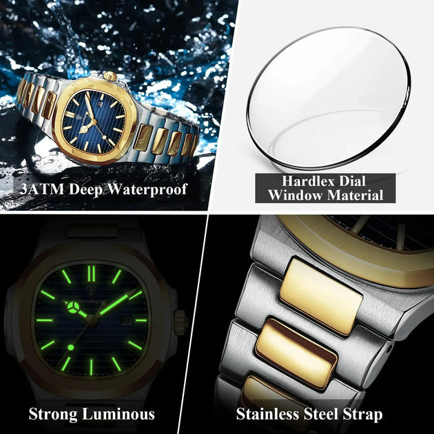 POEDAGAR Luxury Waterproof Luminous Square Quartz Watch for Women Mobile shop